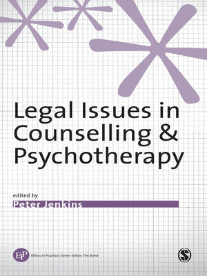 cover image of Legal Issues in Counselling & Psychotherapy